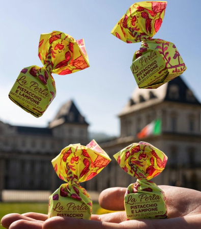 Trufla czekoladowa -Pistacja z maliną