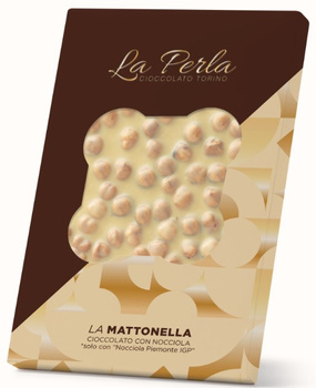 „LA MATTONELLA” Biała Czekolada z Orzechem Laskowym 450g